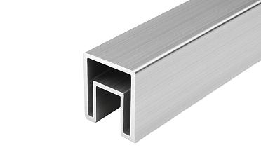 Труба 40х40 мм с пазом 24 х 24 под стекло, 6м, алюминиевый, неанод Фk856-2 AL купить в Перми