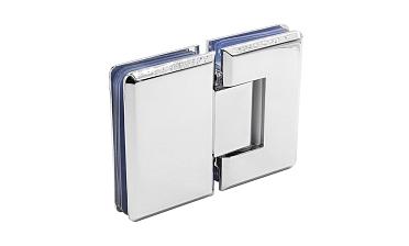 Петля для душевой кабины стекло-стекло 180° 90х55 мм латунь-хром, полированная t303 PC купить в Перми