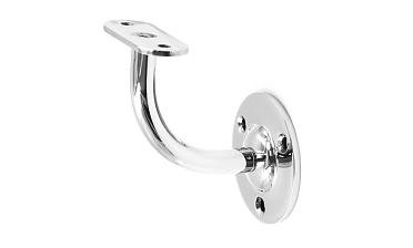 Пристенок с ложементом на плоскость, вынос 65х65, Ø60х3 мм, сварной, нержавеющая сталь AISI 304 полированная k234-5 купить в Перми