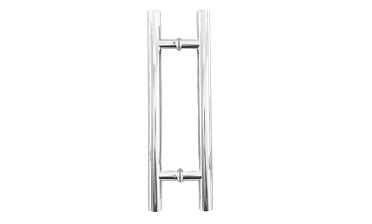 Ручка для стеклянной двери рейлинг двухсторонняя для стекла 8-12 мм, 32х900х1200 мм, полировка t633-1200 PSS купить в Перми