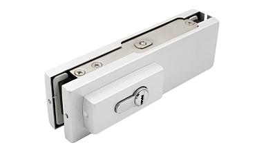 Замок для стеклянной двери угловой с круглым ригелем комплект, под алюминий t150 AL купить в Перми