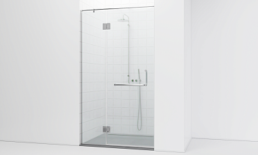 Комплект фурнитуры для душевой перегородки в проеме на профиле с глухим стеклом и дверью t561-1 купить в Перми