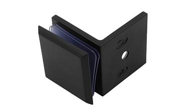  Коннектор для душевой кабины стена-стекло 90°, 45х45, цинк, черный, вырез 69 t732 BZn купить в Перми