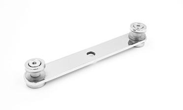 Стеклодержатель пластинчатый штампованный 3хМ8, по центрам 170х4 мм, полированный, шайбы 4 мм штамп., под стекло 6-12 AISI201 k047-6 купить в Перми