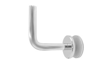 Держатель поручня к стеклу, вынос 60х70, Ø43х5 мм для стекла 10-12мм, (AISI 304) k008-5 купить в Перми