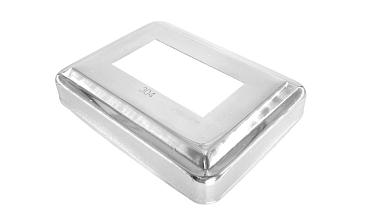 Низ стойки фигурный под трубу 30х60 мм, 105х75х0.4, высота 16 мм, полированный (AISI 304) k377 купить в Перми