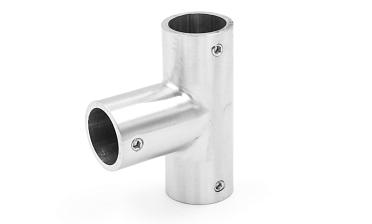 Соединитель-тройник для трубы 19 мм, нержавеющая сталь AISI 304, шлифованная t902 SSS купить в Перми