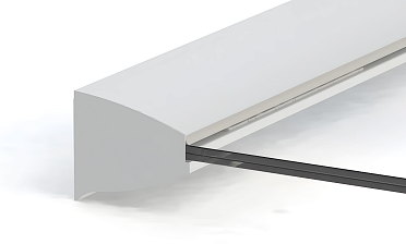Комплект профиля козырькового анодированного, для стекла 16 мм (8+8 мм), 1500 мм  k300-16-1500 купить в Перми