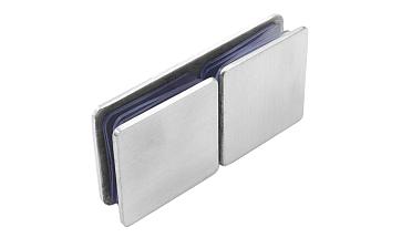 Коннектор для душевой кабины стекло-стекло 180°, 45х45, нерж 304, вырез 64 t724 SSS купить в Перми