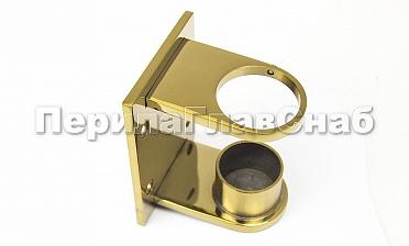 Боковой крепеж С-пластина стакан для Ø38.1 мм, под золото (AISI 304) Фk339-88 купить в Перми