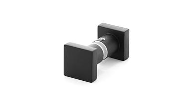 Ручка-кноб квадратная, для стекла 6-12мм, черная t669 Bl купить в Перми