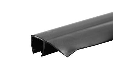 Уплотнитель для стекла 8 мм, непрозрачный черный, 90°, стекло-стекло 2200 мм t215-2 Bl-U купить в Перми