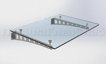 Стеклянный козырек на консоли из листа купить в Перми