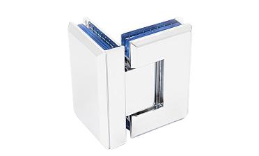 Петля для душевой кабины стекло-стекло 90° 90х55 мм цинк, полированная t304 PZn купить в Перми