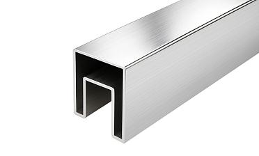 Труба 40х40 мм с пазом 24 х 24 под стекло, шлифованная, AISI201, k856-4 купить в Перми