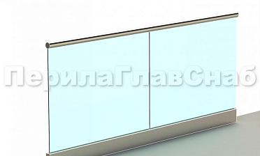 Ограждение с поручнем с пазом в зажимном профиле купить в Перми