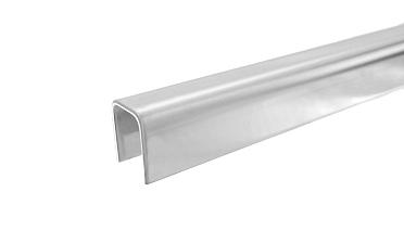 Профиль П-образный, L=2000 мм, t=1.5 мм, для стекла 12 мм, полир. (AISI 304) Ф-0454 купить в Перми