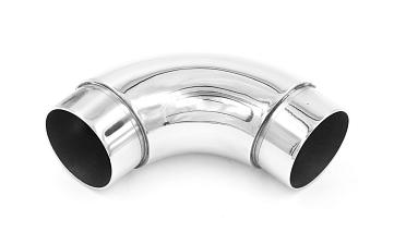 Отвод поручня под Ø38.1х1.5 мм, 90°, литой, полированный, со вставками, (AISI 201) k059-3 купить в Перми