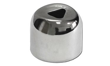 Наконечник штампованный (СПС) прямой 90° на трубу Ø25 мм, для поручня Ø38.1 мм, полированный, нержавеющий, AISI 201, k071-3 купить в Перми