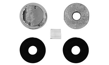 Комплект торцевого крепления несущего стекла, гайка-шайба Ø50х10х18 мм с внутренней резьбой М16, полированный (aisi 201) k277-5 купить в Перми