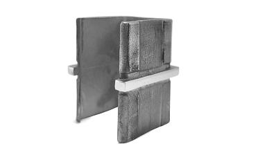 Соединитель для поручня 40х40 мм с пазом, полированный (AISI 304) Фk545-2 купить в Перми