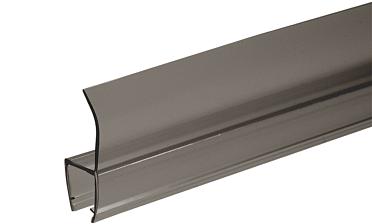 Уплотнитель для стекла 8мм, полупрозрачный черный, 180°, стекло-стекло 2,2 м  t204-2 BL купить в Перми