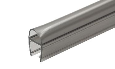 Уплотнитель для стекла 8мм, полупрозрачный черный, дверь-стекло 2,2 м t212-2 BL купить в Перми