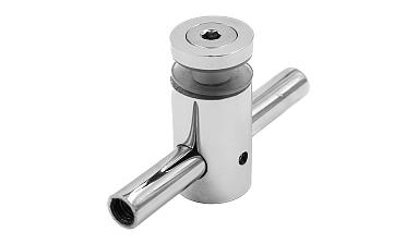 Спайдерный стеклодержатель для стекла 10 мм (5+5 мм), полированный, регулируемый (AISI 201) k215 купить в Перми