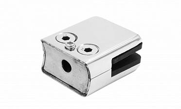 Стеклодержатель штампованный  под стекло 8 мм (4+4 мм), квадратный, под стойку Ø38.1 мм (40х24х48), полированный (AISI 304) k351 купить в Перми