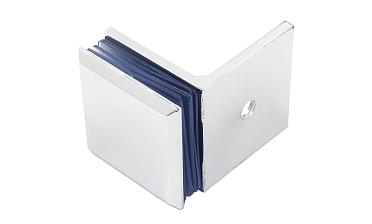 Коннектор для душевой кабины, стена-стекло 90°, 45х45 мм, цинк-хром полированный t732 PZn  купить в Перми