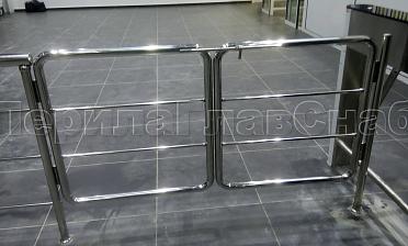 Нержавеющие двустворчатые калитки с горизонтальным заполнением купить в Перми