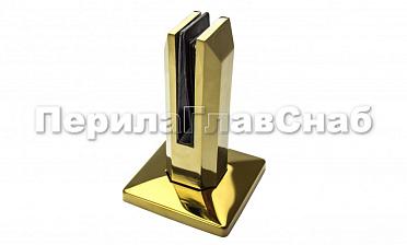Стеклодержатель литой напольный, плоский 50х50х160 мм, полированный, под золото (AISI 304) Фk275-88 купить в Перми