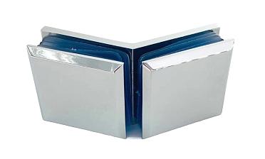 Коннектор для душевой кабины стекло-стекло 135°, 45х45, цинк , вырез 71 t736 PZn купить в Перми