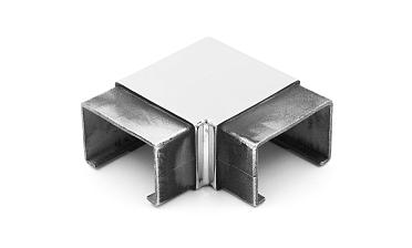 Отвод для поручня с пазом 40х60 мм, полированный (AISI 304) k542 купить в Перми