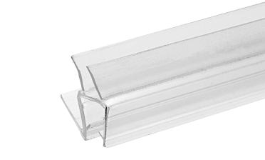 Уплотнитель пластиковый для стекла в душевую кабину 8 мм стена-стекло 2200 мм  t206 купить в Перми