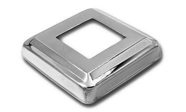 Низ стойки фигурный под трубу 40х40 мм, 82х82х0.8, высота 19 мм, полированный (AISI 304) k030 купить в Перми