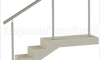 Нержавеющие ограждения без ригелей для крыльца в Перми. Готовые проекты ПерилаГлавСнаб