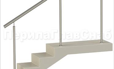 Нержавеющие ограждения без ригелей для крыльца купить в Перми