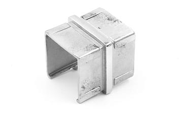 Соединитель для поручня с пазом 40х40 мм, полированный, (AISI 304) k545 купить в Перми