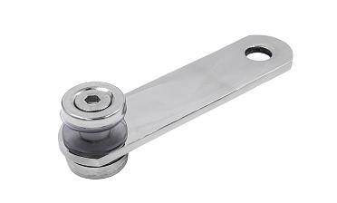 Стеклодержатель пластинчатый 2хМ8 (половинка), по центрам 85х5 мм, полированный, шайбы 5 мм штамп., под стекло 6-12 мм, (AISI 201) k047-1/2 купить в Перми