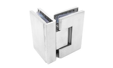 Петля для душевой кабины стекло-стекло 90° 90х55 мм шлифованная  t304 SSS купить в Перми