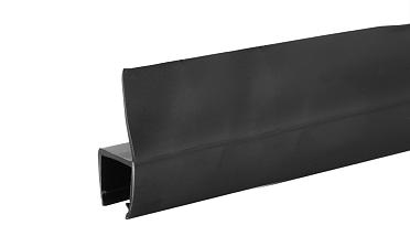Уплотнитель для стекла 8 мм, непрозрачный черный, 180°, стекло-стекло 2200 мм t204-2 BL-U купить в Перми