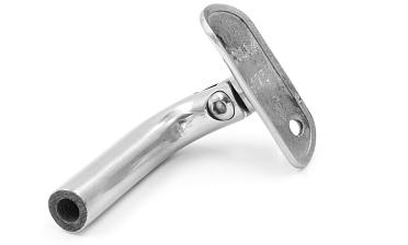 Держатель поручня выносной на стойку, с регул. ложементом под Ø38.1 мм, резьба внутр. М8, шлифованный, (aisi 304) k261-2 купить в Перми