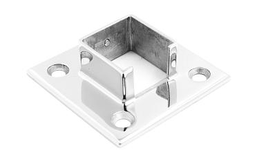 Фланец для трубы с пазом 40х40 мм, полированный, литой (AISI 304) k554 купить в Перми