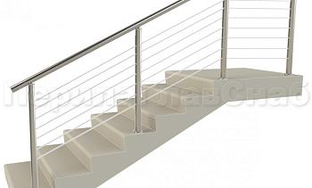 Заполнение из 7ми тросиков (тросик в оболочке) для крыльца в Перми. Готовые проекты ПерилаГлавСнаб