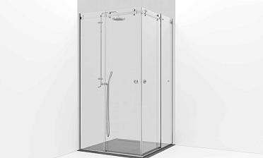 Комплект фурнитуры для раздвижной угловой душевой перегородки, две двери, на профиле t554-1 купить в Перми