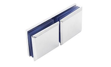 Коннектор для душевой кабины стекло-стекло 180° 45х45 мм латунь-хром, полированный t734 PC купить в Перми