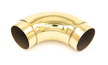 Отвод поручня под Ø50.8х102х1.45 мм, 90°, полированный 600 Grit, с двумя установочными кольцами, золото k052-88 купить в Перми