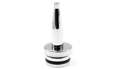 Наконечник палец (солдатик) с системой фиксации из алюминия в стойке Ø38.1х1.5 мм, полированный, нержавеющий (AISI 304) k041-2 купить в Перми