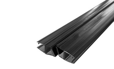 Комплект уплотнителей для стекла 8мм (2 шт.), стекло-стекло, с магнитом 135°, 2,2 м.черный прозрачный t208 BL купить в Перми